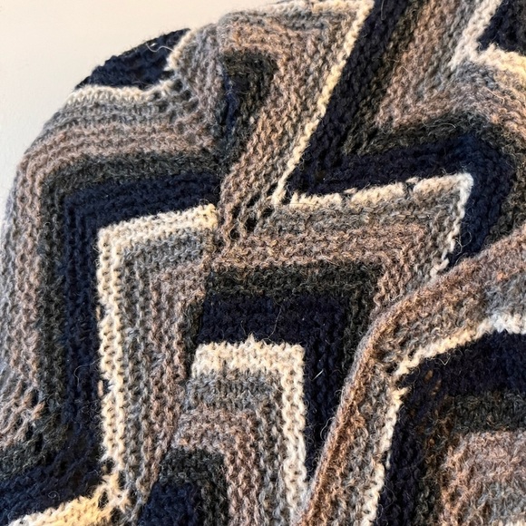 Free People Wool-Blend Chevron Patterned Black and Gray Dress - XS - Picture 6 of 13